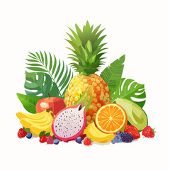 Assortment Of Tropical Fruits