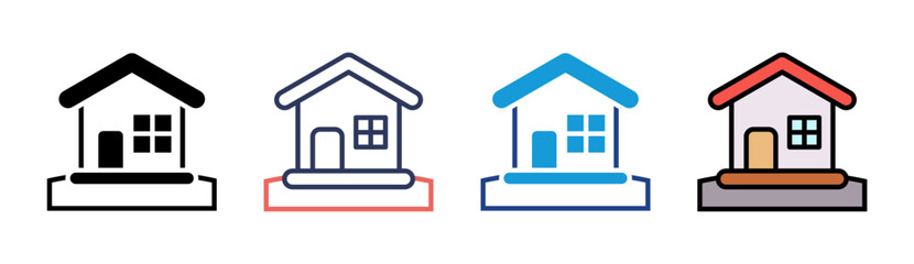 Eco Home Icon Set Multiple Style Collection