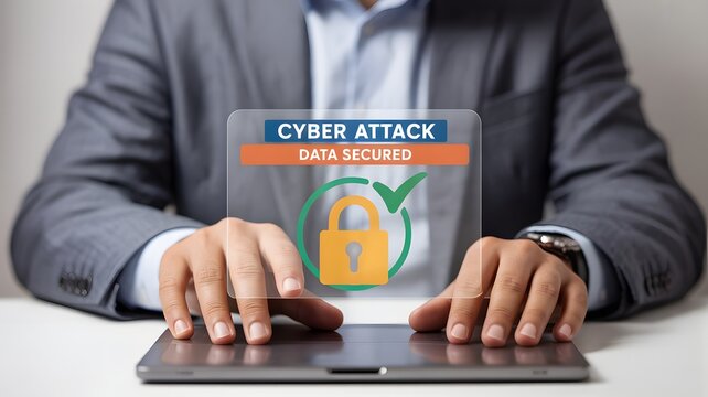 Data encryption shows on a translucent screen, ideal for cyber security concepts and technology backgrounds.