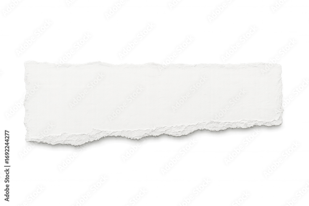 Poster horizontal blank ripped paper with ripped edges on transparent background, ideal for adding text or 