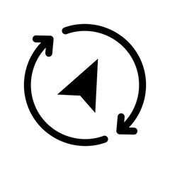 Navigation icon. simple vector illustration on white background. color editable