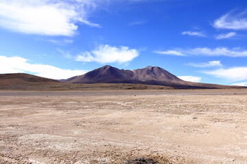 landscape on a road trip from Uyuni to the south of Bolivia