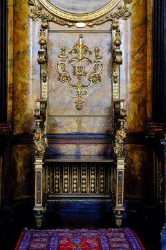 Gold ornate throne in Holy Trinity Greek Orthodox Church