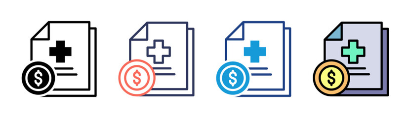 Deposit Icon Set Multiple Style Collection