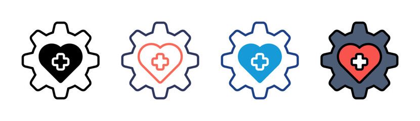 Obraz premium Medicare Icon Set Multiple Style Collection