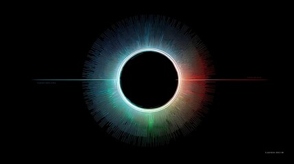 Minimalist radial chart with glow arcs