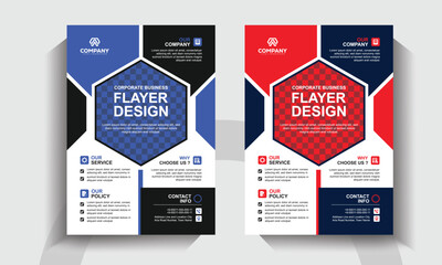 Creative Corporate Business Flyer Template. Professional Marketing Layout Design.