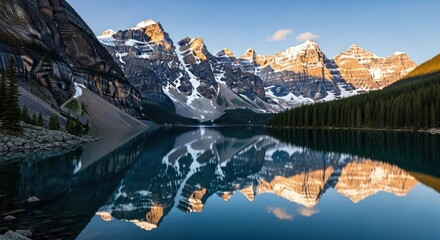 Majestic Mountain Reflections on a Serene Alpine Lake.