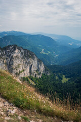 Travel in summer Creux du van in Switzerland 
