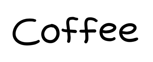 coffee　コーヒー　シンプルな手書き文字