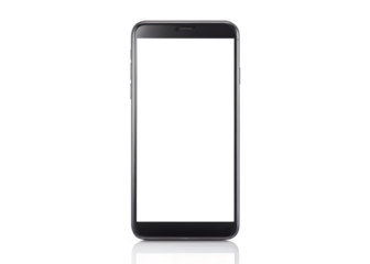 Blank mobile screen  isolated on white background