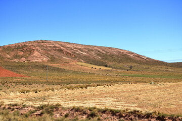 rural landscape with agriculture in the north of Bolivia