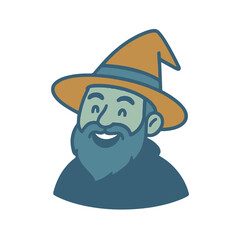 character emotion wizard joy vector on white background
Vector character emotion