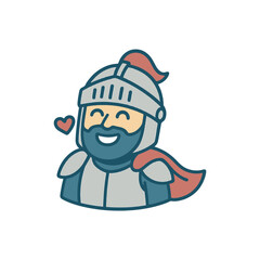 character emotion knight joy vector on white background
Vector character emotion