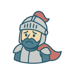 character emotion knight sadness vector on white background
Vector character emotion