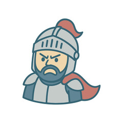 character emotion knight anger vector on white background
Vector character emotion