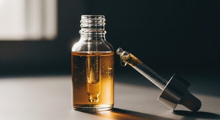 Amber Liquid Serum Dropper Bottle