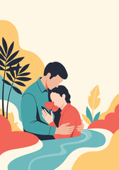 Obraz premium A tender embrace a symbol of unconditional love and deep affection for one another