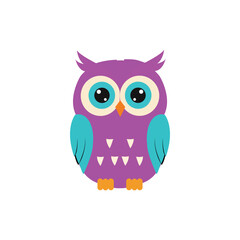 owl,eyes,animal modern flat vector illustration for wisdom night creature design vector graphic for education theme