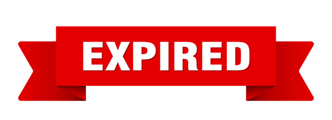 expired ribbon isolated on transparent background. expired ribbon