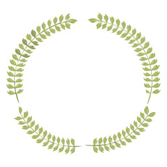 Retro wreath frame icon background ai generated