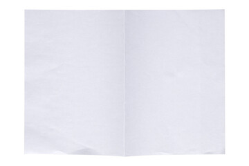 white folded paper sheet isolated on transparent png background,Crumpled Paper Poster Photo Effect Mockup,folded Paper texture overlay effec