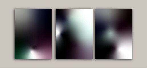 Set of three abstract gradient posters

