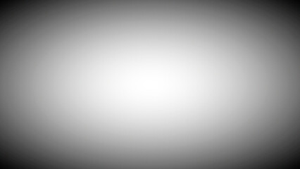 Grey light white vignette abstract background. Grainy noise texture with grungy gradient effect. Rough surface glow and shine template. Bright center illumination with dark edges. Vector illustration 