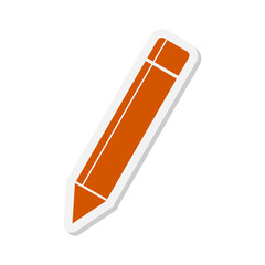 Pencil stickers icon isolated on transparent background