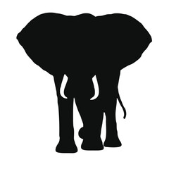Majestic Elephant Silhouette Vector for Wildlife Conservation and African Safari Themed Graphic Designs