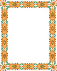 Decorative Floral Frame Border Vector, Elegant Vintage Ornament Design for Certificate, Invitation, Poster, Greeting, Wedding, Card, Diploma, Document, Brochure, Banner, Decorative Background & image