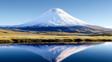Volcano Scenery Grandiose Landscape Nature Early Morning