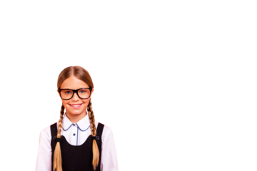 Composite photo collage of happy cute schoolgirl geek wear glasses back education autumn fall study isolated on painted background