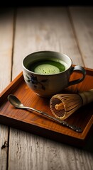 Matcha Tea Ceremony - A Tranquil Moment of Japanese Tradition.