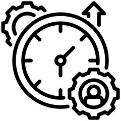 time management icon isolated on white background. vector illustration icon for management