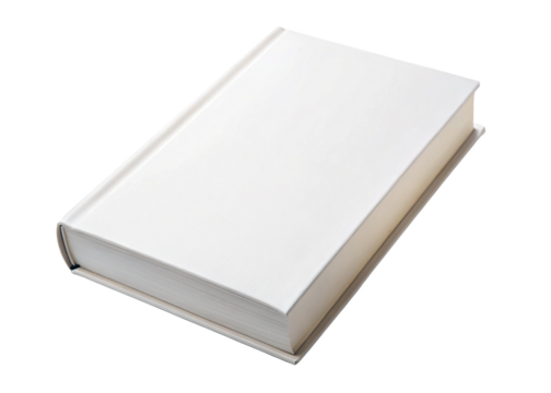  Blank paperbook screen  isolated on white background