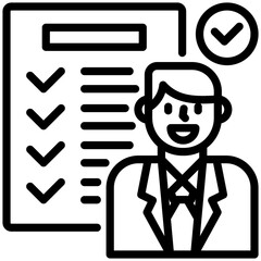 criteria icon isolated on white background. vector illustration icon for management