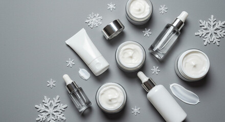 Pamper your skin with luxurious winter skincare essentials and soothing snowflake decorations