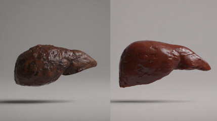 cross-section liver showing circulatory system connections high detail anatomy reference illustration concept scene visual for commercial design use high detail quality stock image illustration concep