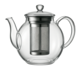 Glass teapot with infuser basket