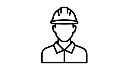 Construction worker icon for safety and labor