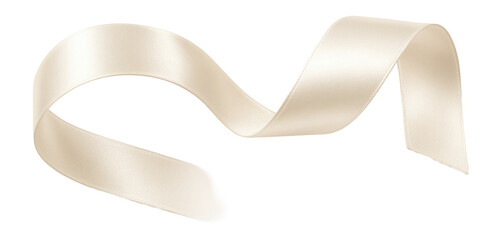 Ivory satin ribbon with pearlescent sheen