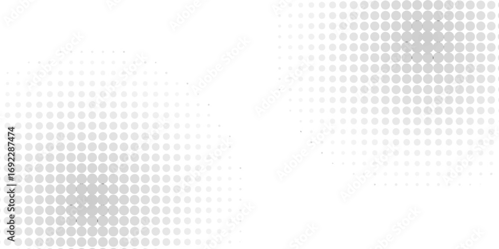 Poster basic halftone dots effect in gray and white color. halftone effect. halftone background. pop art, c