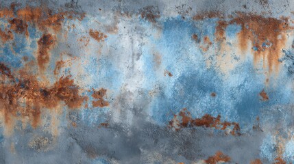 Fototapeta premium rough grunge background texture, steel plate with rust stains, steel wall with gray and brown colors, wall of old concrete or plaster, rough painted surface.