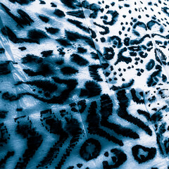 Bleached Exotic Animal Print. Winter Watercolour