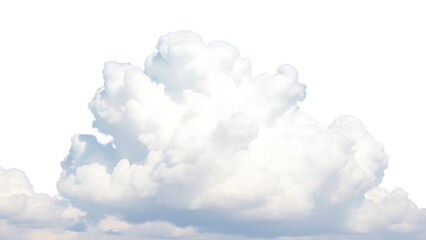 Realistic white cloud sky element isolated on transparent background fluffy clouds in Cutout isolate