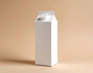 Blank white carton juice or milk container