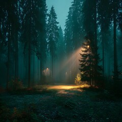 Obraz premium Gothic forest pathway high resolution picture