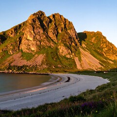 Picturesque coastal bay at sunrise