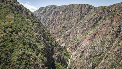 The view of Chunkurchak Valley in Kyrgyzstan